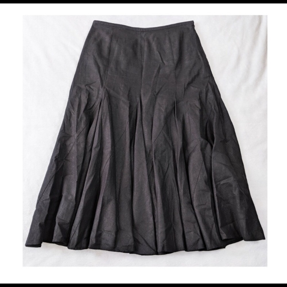 Loft Ann Taylor Black Midi Gypsy Skirt